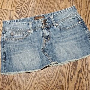 Jean mini skirt